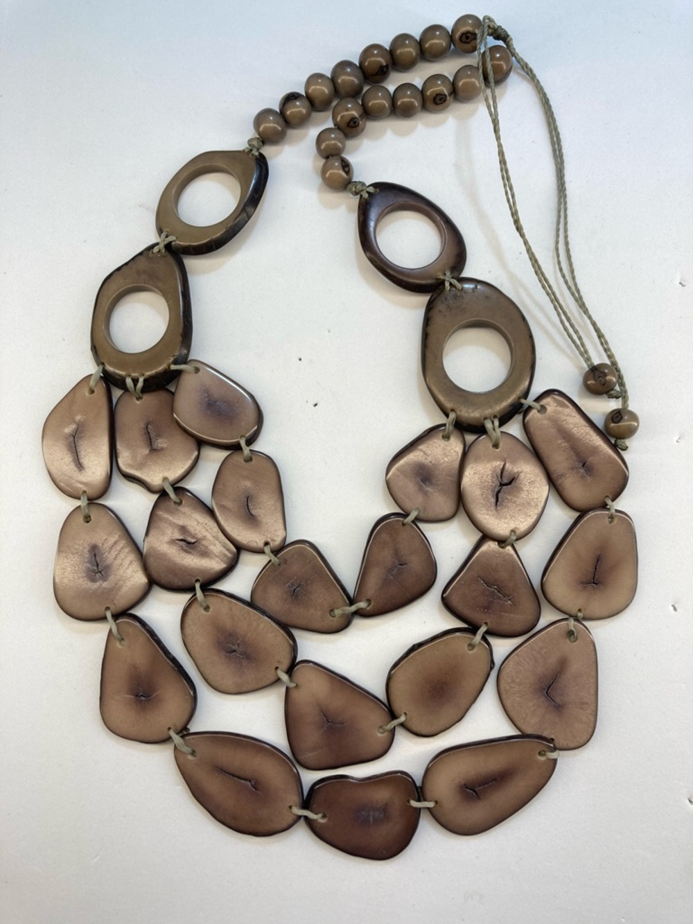 Q407. Tagua Nut Necklace